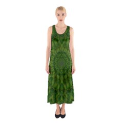 Fauna Nature Ornate Leaf Sleeveless Maxi Dress by pepitasart