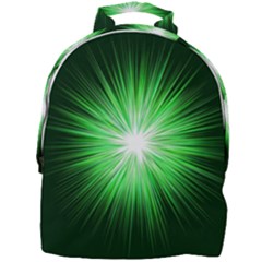 Green Blast Background Mini Full Print Backpack by Mariart