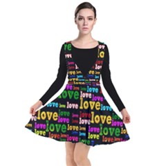 Love 3 Plunge Pinafore Dress by ArtworkByPatrick