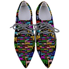 Love 3 Women s Pointed Oxford Shoes by ArtworkByPatrick