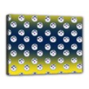 English Breakfast Yellow Pattern Blue Ombre Canvas 16  x 12  (Stretched) View1