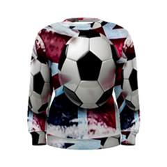 Soccer Ball With Great Britain Flag Women s Sweatshirt by Vaneshart