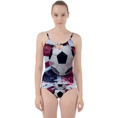 Soccer Ball With Great Britain Flag Cut Out Top Tankini Set by Vaneshart