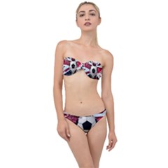 Soccer Ball With Great Britain Flag Classic Bandeau Bikini Set by Vaneshart