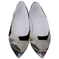 Soccer Ball With Great Britain Flag Women s Low Heels by Vaneshart