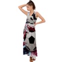 Soccer Ball With Great Britain Flag V-Neck Chiffon Maxi Dress View1