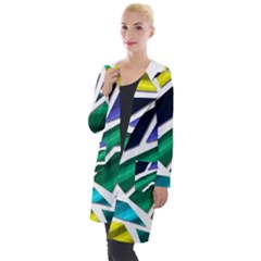 Mosaic Shapes Hooded Pocket Cardigan by Vaneshart