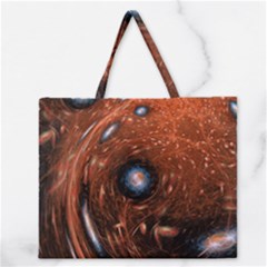 Peacock World Zipper Large Tote Bag by Vaneshart