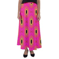 Abstract Clutter Flared Maxi Skirt by Vaneshart