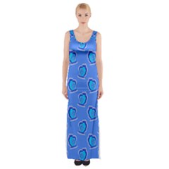 Surfer Pattern Thigh Split Maxi Dress by bloomingvinedesign