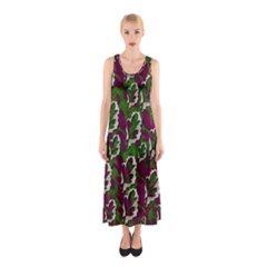 Green Fauna And Leaves In So Decorative Style Sleeveless Maxi Dress by pepitasart