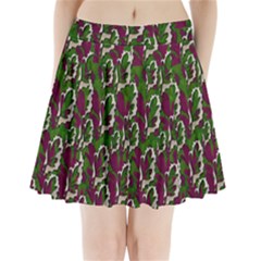 Green Fauna And Leaves In So Decorative Style Pleated Mini Skirt by pepitasart