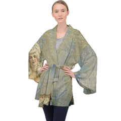 Vintage 1047910 1280 Long Sleeve Velvet Kimono  by vintage2030