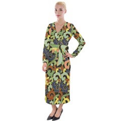 Abstract 2920824 960 720 Velvet Maxi Wrap Dress by vintage2030