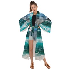 Waves 3975256 960 720 Maxi Kimono by vintage2030