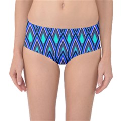 Teardrops In Blue Mid-waist Bikini Bottoms by bloomingvinedesign