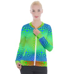 Pattern Colorful Abstract Casual Zip Up Jacket by Vaneshart