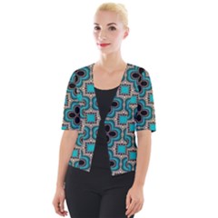 Seamless Wallpaper Pattern Cropped Button Cardigan by Vaneshart