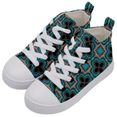 Seamless Wallpaper Pattern Kids  Mid-top Canvas Sneakers by Vaneshart