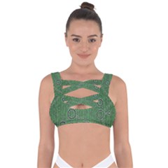 Network Communication Technology Bandaged Up Bikini Top by Bajindul