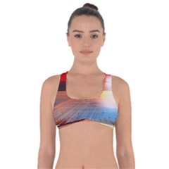 Sunset Water River Sea Sunrays Got No Strings Sports Bra by Mariart
