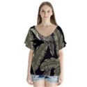 Jungle V-Neck Flutter Sleeve Top View1