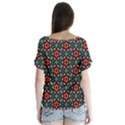 Pattern  V-Neck Flutter Sleeve Top View2