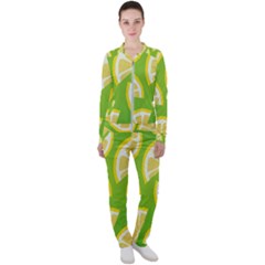 Lemon Fruit Healthy Fruits Food Casual Jacket And Pants Set by Wegoenart