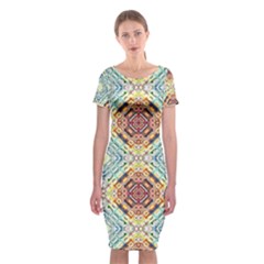 Pattern Classic Short Sleeve Midi Dress by Sobalvarro