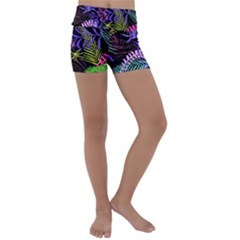 Leaves  Kids  Lightweight Velour Yoga Shorts by Sobalvarro