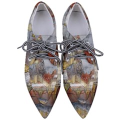 Airships Flight Travel Sky Women s Pointed Oxford Shoes by Wegoenart