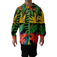 Tropical Greens Kids  Hooded Windbreaker by Sobalvarro