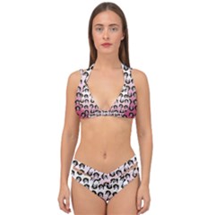 Retro Girl Daisy Chain Pattern Double Strap Halter Bikini Set by snowwhitegirl