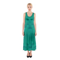 Love To One Color To Love Green Sleeveless Maxi Dress by pepitasart