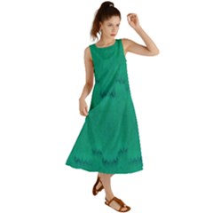 Love To One Color To Love Green Summer Maxi Dress by pepitasart