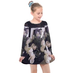 Tulips 1 1 Kids  Long Sleeve Dress by bestdesignintheworld