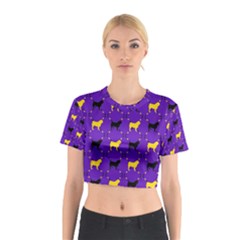 Elegant Pugs Cotton Crop Top by ElegantGP