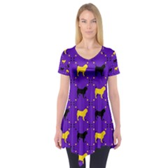 Elegant Pugs Short Sleeve Tunic  by ElegantGP