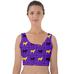 Elegant Pugs Velvet Crop Top by ElegantGP