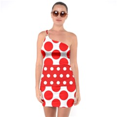 Polka Dots Two Times 9 One Soulder Bodycon Dress by impacteesstreetwearten