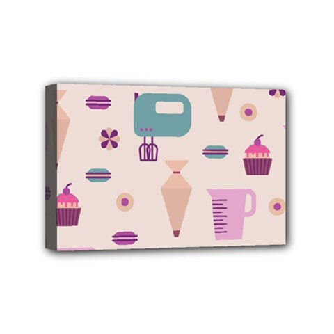 Seamless Bakery Vector Pattern Mini Canvas 6  X 4  (stretched) by Vaneshart