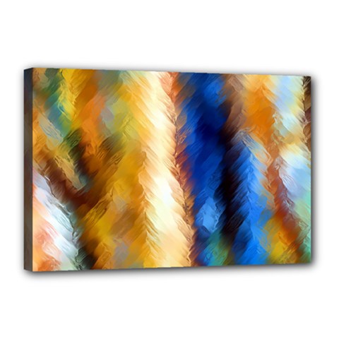 Abstract Paint Smears Canvas 18  X 12  (stretched) by Vaneshart