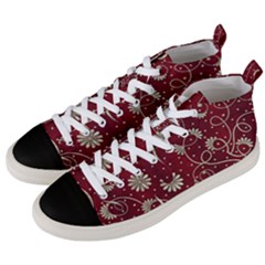 Floral Pattern Background Men s Mid-top Canvas Sneakers by Vaneshart