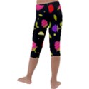 Vector Seamless Summer Fruits Pattern Colorful Cartoon Background Kids  Lightweight Velour Capri Leggings  View4