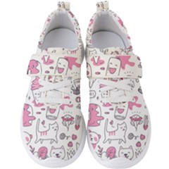 Set Kawaii Doodles Men s Velcro Strap Shoes by Vaneshart