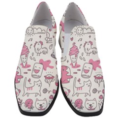 Set Kawaii Doodles Women Slip On Heel Loafers by Vaneshart