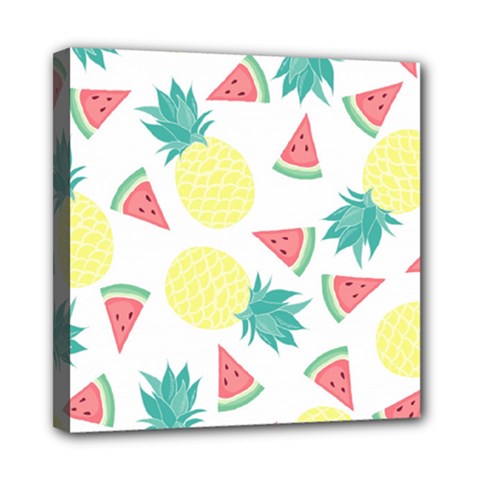 Vector Seamless Pattern With Pineapples Mini Canvas 8  X 8  (stretched) by Vaneshart