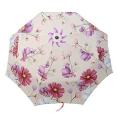 Vector Hand Drawn Cosmos Flower Pattern Folding Umbrellas by Sobalvarro