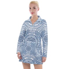 Boho Pattern Style Graphic Vector Women s Long Sleeve Casual Dress by Sobalvarro