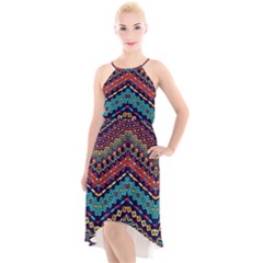 Ethnic  High-low Halter Chiffon Dress  by Sobalvarro